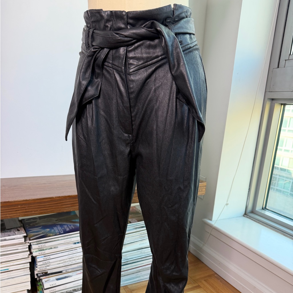 For Love And Lemons Black Faux Leather Pants